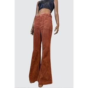 Rolla's (Free people brand)  Rust Brown Corduroy Flared Pants size 29